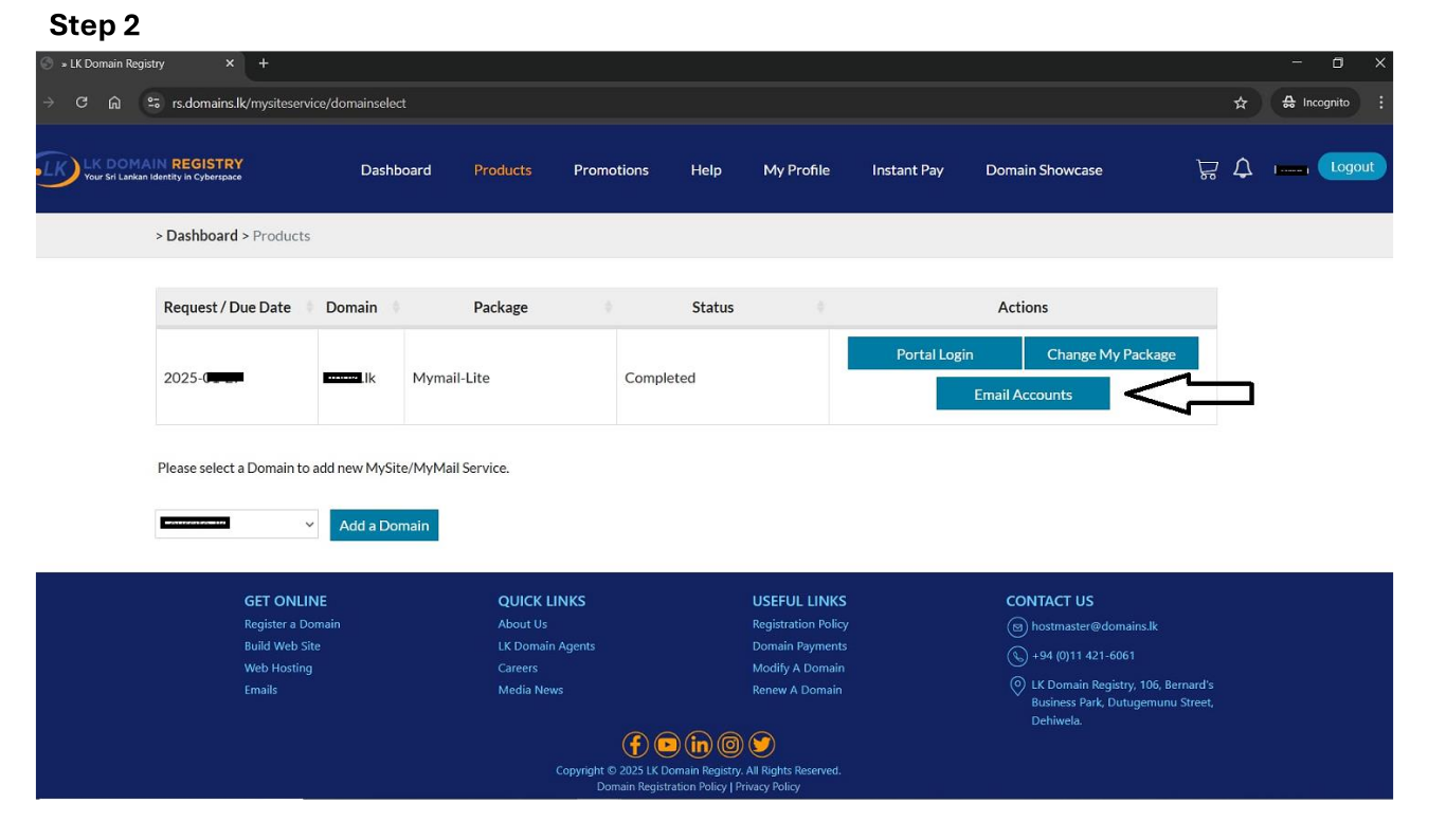 LK Domain Registry MyMail Help LK Domain Registry MyMail Help