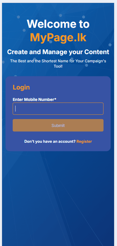 login form for mypage.lk